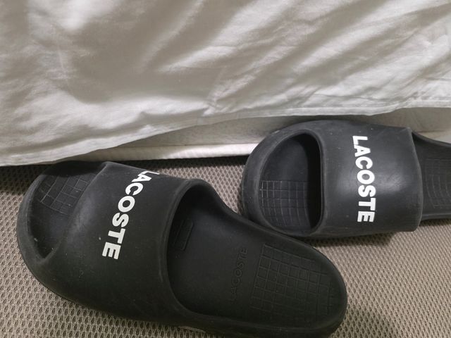 Chanclas Lacoste negras talla 43