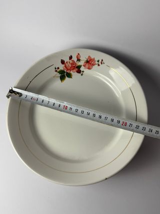 3 Platos Vintage Flores - Porcelana