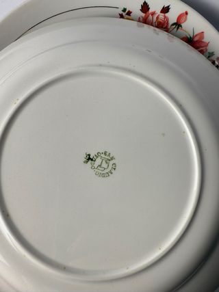 3 Platos Vintage Flores - Porcelana