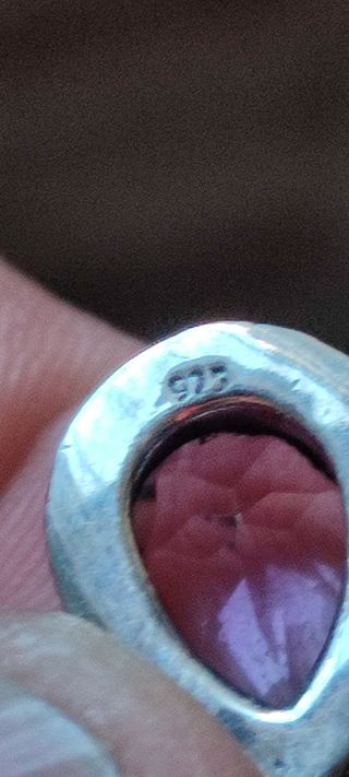 Pendientes de plata y amatistas. 