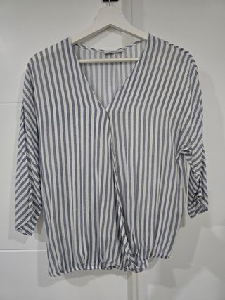 Camisa rayas azul-blanco