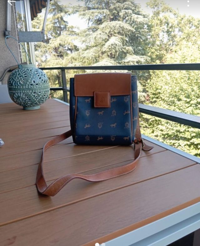 Bolso bandolera El Caballo azul y marrón