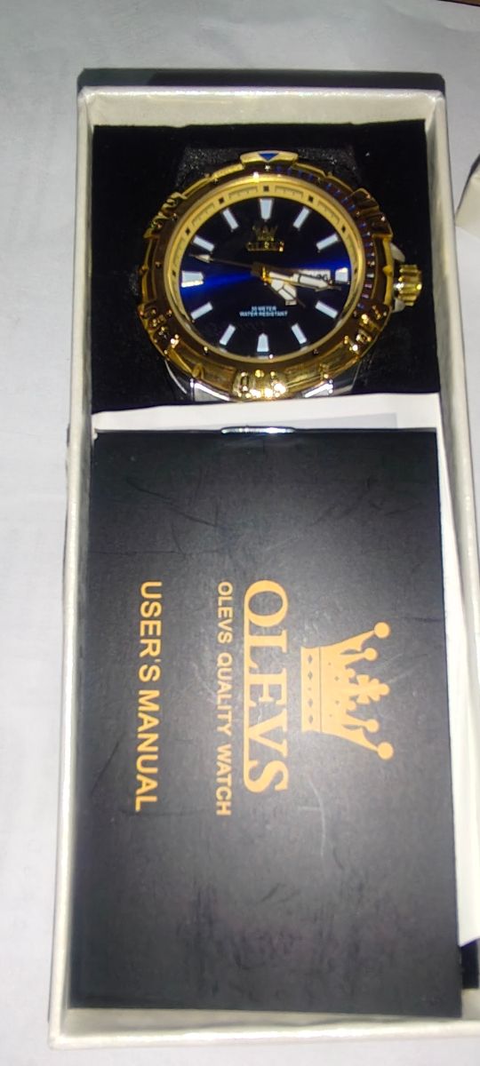 Reloj OLEVS azul y dorado