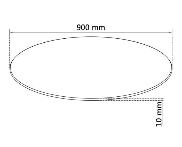 Cristal mesa - 900x10 mm