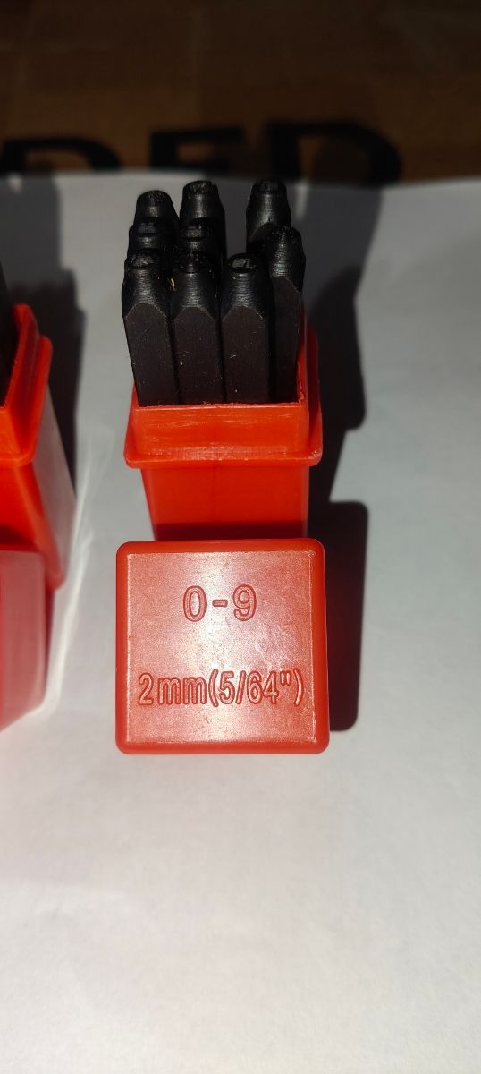 Punzones letras y números 2mm