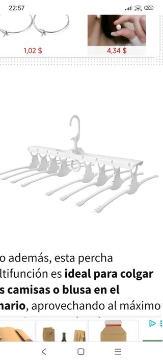 Percha múltiple plegable