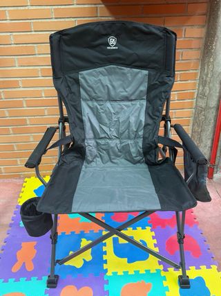 Silla Camping Plegable - Negra Gris