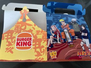 Scatola carta Burger King Naruto 2025 Junior King 
