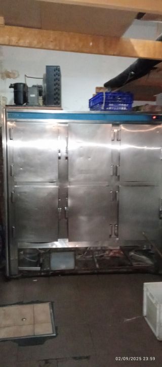 Nevera acero inoxidable 6 puertas 