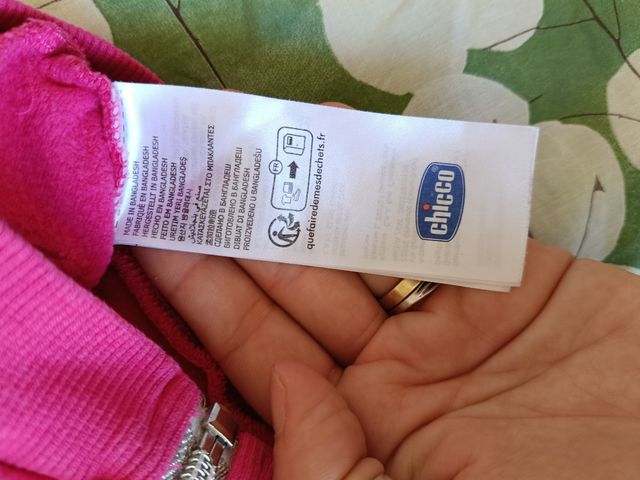 Felpa felpata invernale Chicco bimba 3 mesi / 56cm