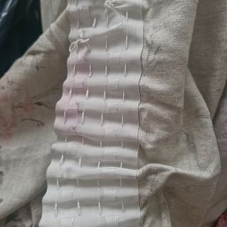 Cortinas salón - Beige y blanco