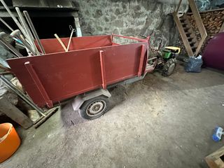 Motocultor con remolque