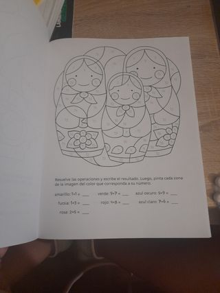 Matematicas. Bloc para colorear
