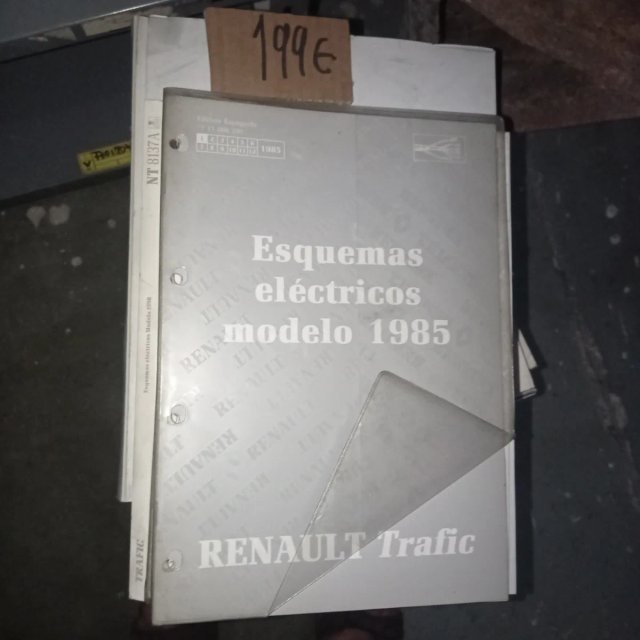 Pegatinas coche clasico y libro taller Renault