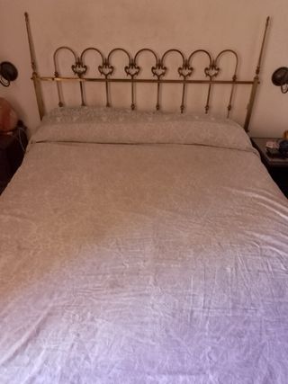 Cabecera cama metal - Vintage, con somier colchón