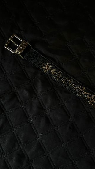 Cintura Chrome Hearts - nera, argento