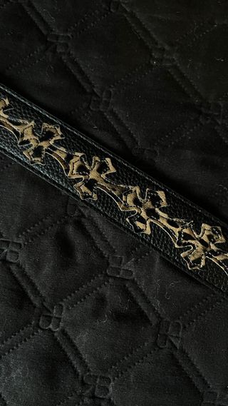 Cintura Chrome Hearts - nera, argento