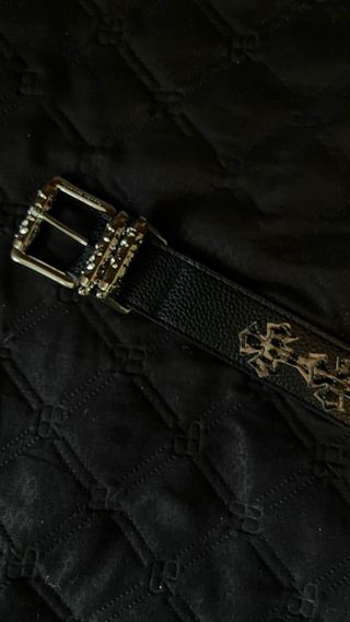 Cintura Chrome Hearts - nera, argento