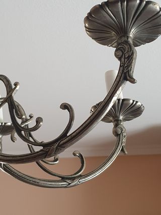 Lampara antigua de 6 brazos