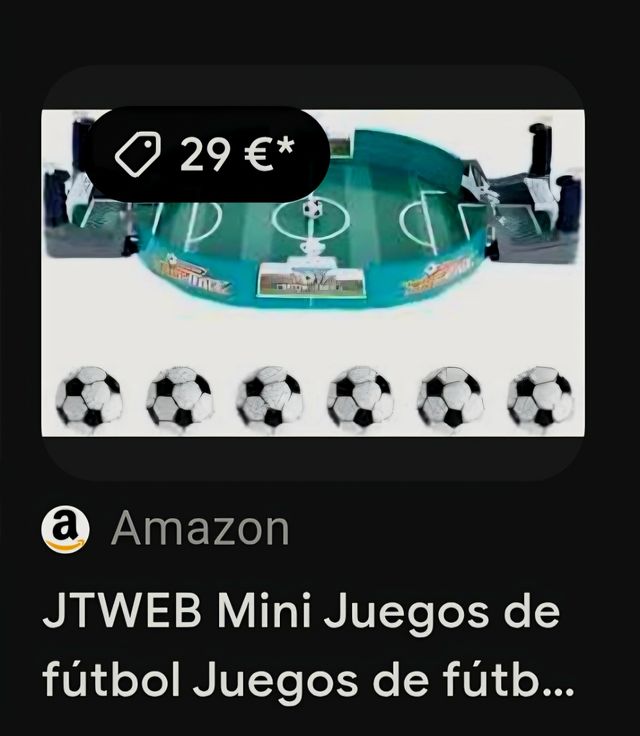 Futbolín de mesa para niños