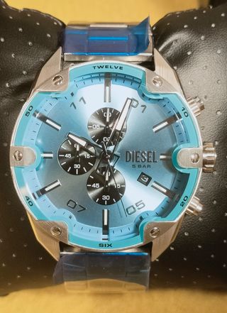 Reloj Diesel Spiked nuevo turquesa
