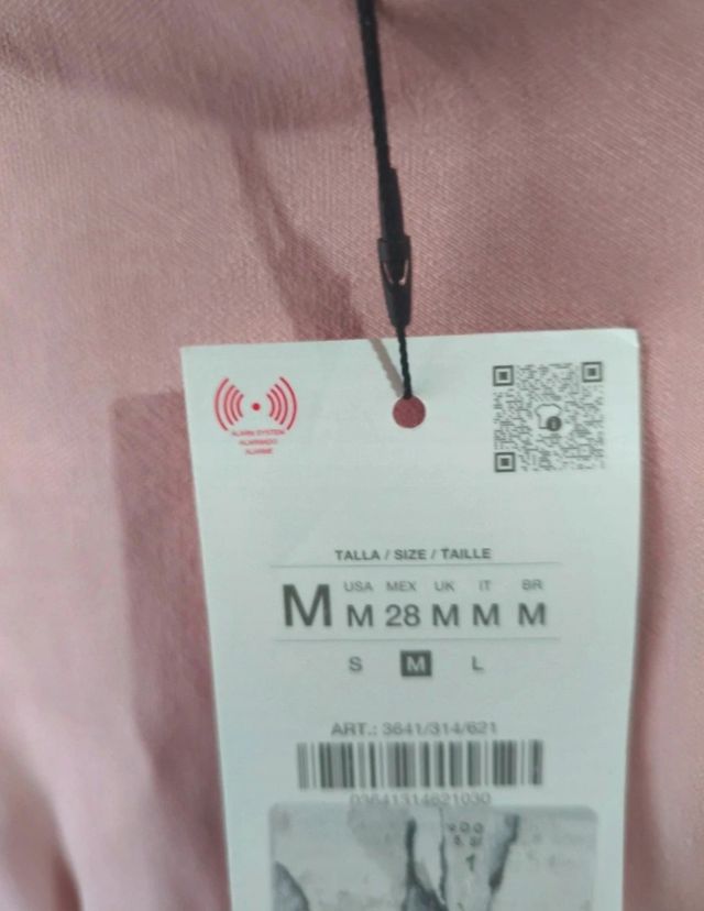 Vestido Zara rosa talla M