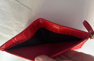 Monedero/Cartera rojo tipo piel cocodrilo NUEVO