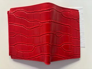 Monedero/Cartera rojo tipo piel cocodrilo NUEVO