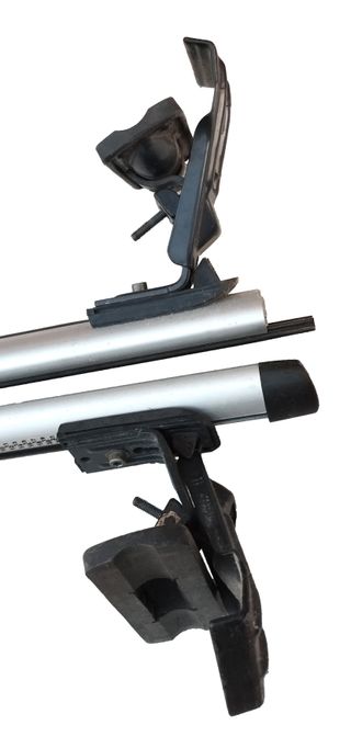 Barras portaequipaje coche plateadas