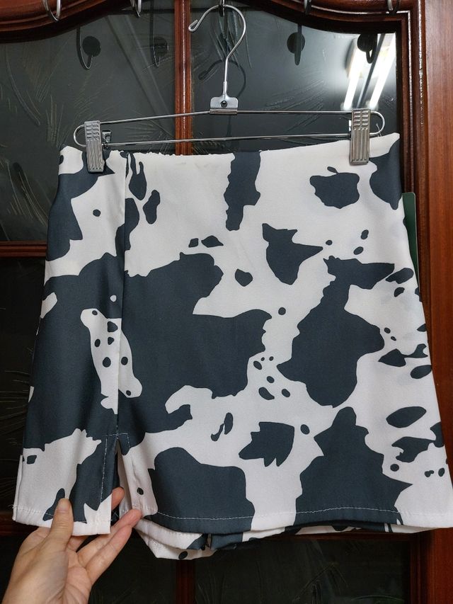 Falda vaquera - Mini Falda Blanco y Negro