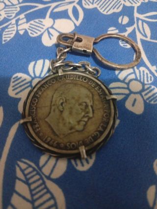 Llavero Moneda 100 Pesetas Franco