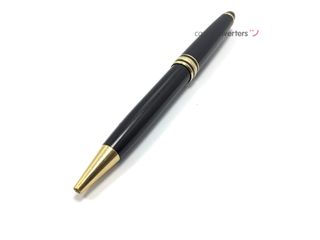 boligrafo alta gama montblanc meisterstuck - negro - adornos dorados - classique