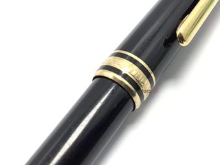 boligrafo alta gama montblanc meisterstuck - negro - adornos dorados - classique