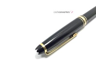 boligrafo alta gama montblanc meisterstuck - negro - adornos dorados - classique