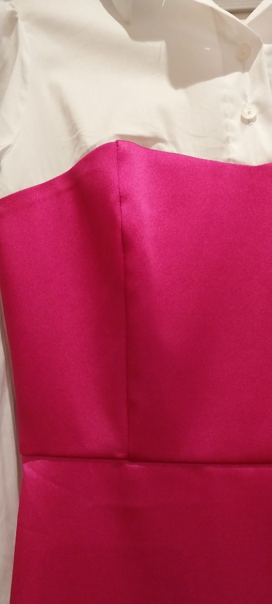 Vestido Eiki Mini Rosa e Branco