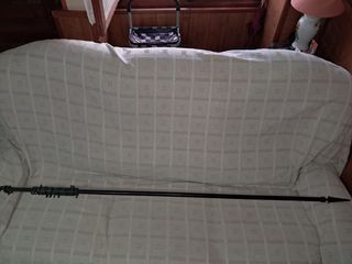 Barra Cortina metalica negra con anillas