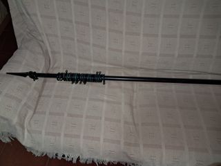 Barra Cortina metalica negra con anillas