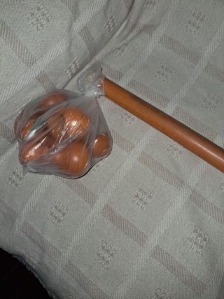 Barra cortina madera marrón