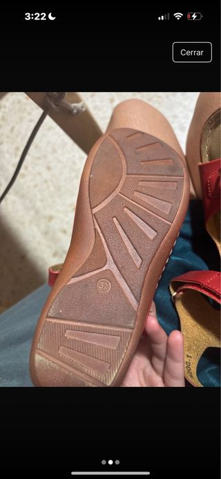 Sandalias rojas mujer nº37