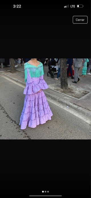 Traje Flamenca: Verde & Lila