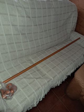 Barra cortina madera marrón