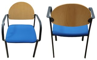 2 Sillas apilables azules