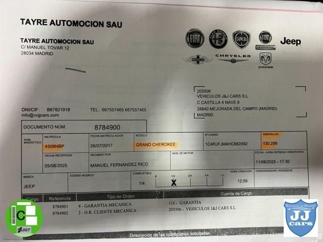 JEEP Grand Cherokee 3.0 V6 Diesel Summit 184 kW (250 CV)