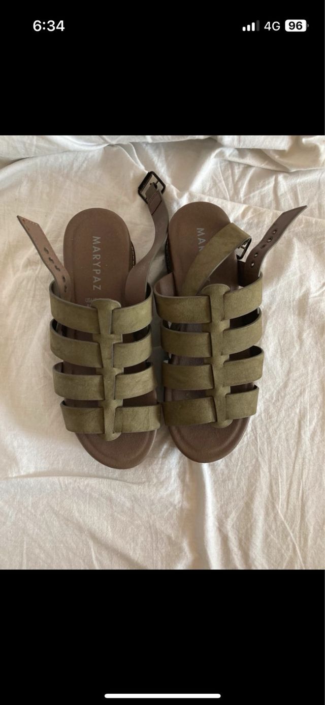 Sandalias plataforma verde oliva