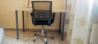 Silla escritorio negra giratoria