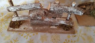 Presepe in legno rustico