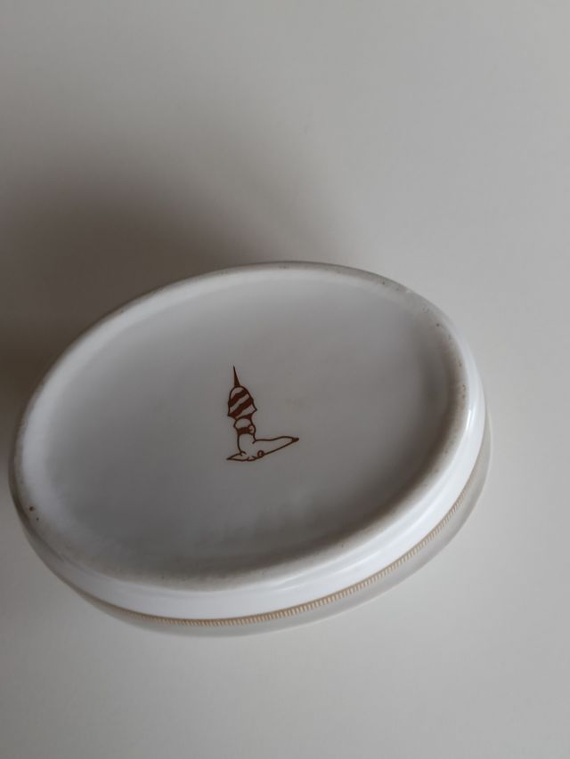 Porta bonbon vintage bianco