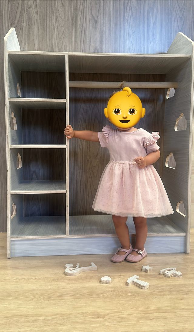 Armario infantil Montessori gris
