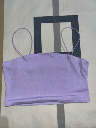 Top morado tirantes