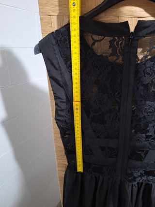 Abito nero pizzo taglia XS donna